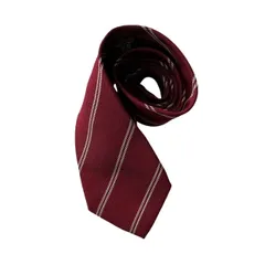 GIVENCHY ジバンシー ネクタイ ワイン レッド ホワイト シルク イタリア製 ストライプ