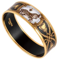 エルメス　エマイユ　バングル　GM 美品⭐︎エトゥープ　シェーヌダンクル柄 上品な手元を演出する、エルメスの名品バングル「エマイユ」｜ENSEMBLE