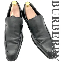 【未使用級】BURBERRY バーバリー スリッポン ビジネスシューズ25.5茶 未使用級】BURBERRY バーバリー スリッポン ビジネスシューズ