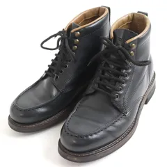 【ドンドン見直し】良品◆トムフォード　ロゴ刻印　マウンテンブーツ／トレッキングブーツ　ブラック　約25.5cm　イタリア製　メンズのサムネイル
