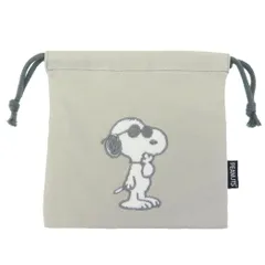 【メール便】スヌーピー 巾着袋 サガラキャンバス 巾着 JC ジョー クール ピーナッツ ナカジマ サガラ刺繍 キャラクター グッズ 