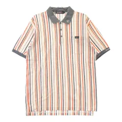 サイズ：L LECOQ GOLF ルコックゴルフ  半袖ポロシャツ ストライプ柄 オレンジ系 [240101278004]# ゴルフウェア メンズ ストスト