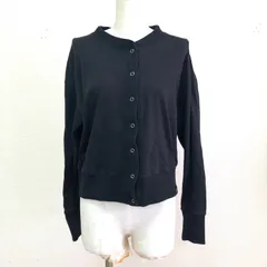 MILKFED バックロゴ スウェットカーディガン コンパクトシルエット 黒