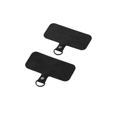 [エレコム] スマホ ストラップ ストラップホルダー 1口タイプ 2枚入り 耐久力UP 耐荷重5kg ファブリック 黒 ブラック P-STHD1BKNのサムネイル