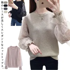 シアースリーブ シアースリーブ ブラウス おしゃれ トップス ニットソー ゆったり エレガント シアー シースルー エレガント シャツ フェミニン 春 秋#welle601211