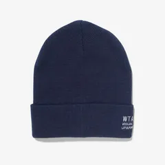 WTAPS ダブルタップス 22SS 221MADT-HT02 BEANIE 02 COPO. COOLMAX クールマックス ビーニー ニット  キャップ ネイビー系【新古品】【未使用】【中古】