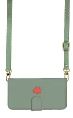 iPhone14plus ケース 手帳型 アイフォン14 プラス スマホケース スマホショルダー レザー ストラップ メンダコ ワンポイント かわいい 調節可能 130cm  カラー07