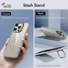 ESR iPhone 15 Pro Max ケース MagSafe対応 スマホケース 高い透明度 6.7インチ（クリア_グレー）