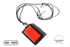 ラルコバレーノ L'arcobaleno  新品 スマートミニネックウォレット LA355GT ダークブラウン×オレンジのサムネイル