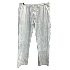 POLO RALPH LAUREN チノパン W38 ポロラルフローレン ビッグサイズ ホワイト コットン 古着卸 アメリカ仕入 2503-50