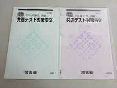 河合塾 共通テスト対策古文/漢文 状態良い 2023 夏期 計2冊 005s0B