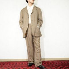 60's EU VINTAGE High Quality TREVIRA CHECK PATTERNED SET UP SUIT/60年代アメリカ古着チェック柄セットアップスーツ