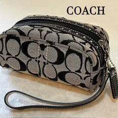 コーチ　COACH　シグネチャー　キャンバスレザー　ストラップミニポーチ　小物入れ