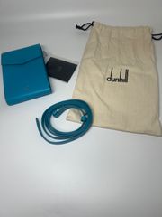 新品 dunhill カドガンレザー スマホポーチ ターコイズ