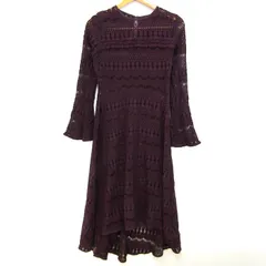フレイアイディー レースニットワンピース 長袖 ブランド トップス レディース パープル系 FRAY I.D 【中古】
