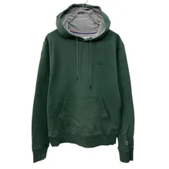 Champion 無地 スウェット パーカー S モスグリーン チャンピオン 裏起毛 袖ワンポイントロゴワッペン 古着卸 アメリカ仕入 a709-5634