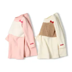 moujonjon ボアビスチェ風ブークレー裏起毛ワンピース　m64312