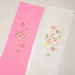 七五三 子供用 刺繍衿 半襟 3歳 被布セット用 7歳 四つ身用 鈴 桜のサムネイル