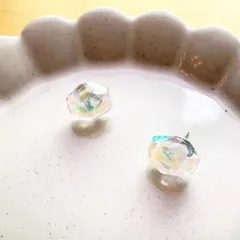 ＜No.58＞☆ハンドメイド☆　レジン　ピアス　サージカルステンレス