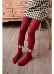 キッズ タイツ 子供ドレス用 ソックス 子供 タイツ ベビー 赤ちゃん レース飾 レギンス ハイソックス ガールズ キッズタイツ 女の子 フォーマル 通学通園 可愛い 結婚式 発表会 白 59 66 73 80 90 100 110 120 レギパン スパッツ