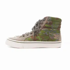 ルシアンペラフィネ LUCIEN PELLAT-FINET CAMOUFULAGE スニーカー ハイカット 迷彩刺繍 キャンバス 8 26cm 緑 グリーン グレー IFA32H /JS ■GY19 ☆AA★のサムネイル