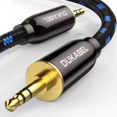 【新着商品】DuKabel 2.4M HiFi 3.5mmステレオミニプラグ オーディオケーブル スマホ 車載 ヘッドホン イヤホン 延長 スピーカーに対応