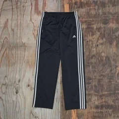 adidas アディダス トラック パンツ ブラック パフォーマンス ロゴ ノームコア ジャージ Y2K VINTAGE 古着 MG90
