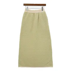 ROKU ジャガードニットスカート 8624-299-0100 タイトスカート ロングスカート 総柄 レディース サイズ38 グリーン ロク ボトム IL14390■