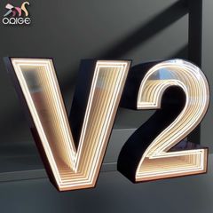 オーダー看板 チャンネル文字 ステンレス金属箱文字 サイン 防水