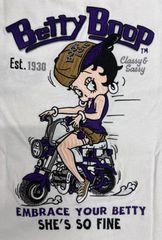 No.D.Betty  Boop/ベティーブープ/ワイドシルエット刺繍Tシャツ/オフホワイト/Lサイズ/新品未使用/タグ有り