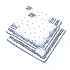 新品 ふわっとおっきな ガーゼハンカチ 45cm×45cm 大判 花柄 青 2枚セット 日本製