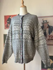 L.L.BEAN エルエルビーン ノルディック カーディガン グレー USA製