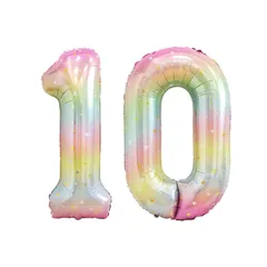 【★人気商品★】40インチ 大きい 数字 バルーン レインボー 星空 ナンバー バルーン 0～100 オプション 誕生日 数字 バルーン 風船 飾り 約100cm ハッピーバースデー 前撮り バルーン 数字 結婚式パーティー 記念日 ウェディング お祝い 飾り