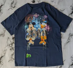 ディズニー　ｔシャツ　ミッキーフレンズ　ミッキー　ドナルド　グーフィー　プルート　２０１０年　海外限定　公式　ネイビー
