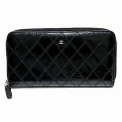シャネル　CHANEL　マトラッセ　ラウンドファスナー　ブラック　13番台　長財布　レディース