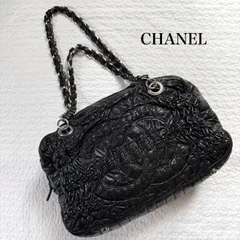 シャネル CHANEL チェーントートバック ショルダーバック  シワ加工 レザー ヴィンテージ ミニボストンバック希少 美品  ML02