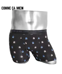 新品 未使用 コムサメン COMME CA MEN 下着 ボクサーパンツ メンズ ベアスクールバス柄PT 517660 ブラックのサムネイル