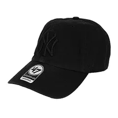 ブラック/ブラック_Free Size [フォーティセブンブランド] 47 キャップ ヤンキース メンズ レディース クリーンナップ NY ロゴ CLEAN UP CAP MENS LADIES 帽子 ローキャップ MLB ブラック×ブラック