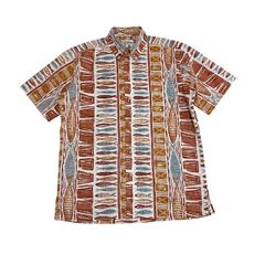 中古 レインスプーナー reyn spooner アロハシャツ クリーニング済み ボタンダウン フィッシュマーケット メンズ Sサイズ