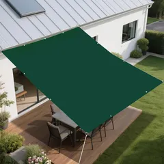 BIGLOONG 日除けシェード 日よけ 暑さ対策 雨除け撥水防水 サンシェード 400Dポリエステル ハトメ式強度UP PU塗装 紫外線UVカット ベランダ オーニング 芝生 庭園 プール 池 デッキ カイルヤード 中庭 裏庭 ドアヤード 公園 カーポート 