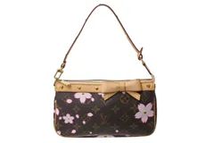 極美品 LOUIS VUITTON ルイヴィトン ポシェット アクセソワール アクセサリーポーチ M92006 モノグラム チェリーブロッサム 村上隆 中古 4b003612