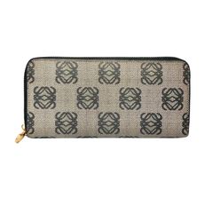 【真贋判定済】LOEWE ロエベ アナグラムラウンドジップ  グレー ウォレット B04084R3WH