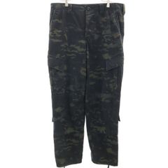 TRU-SPEC トゥルースペック 迷彩 カーゴパンツ M カーキ系 ボタンフライ メンズ 古着