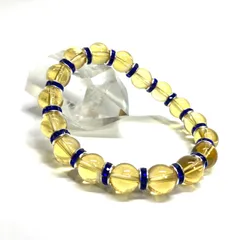 シトリン パワーストーン ブレスレット 8mm 11月誕生石 （ダークブルー）メンズ・レディース　男性・女性　数珠ブレス　開運 [21]