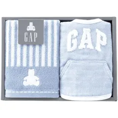 【ギフト】[ベビー用品]baby GAP ウォッシュタオル&スタイ ブルー