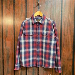 【むつ75-062212】CALLE アムンゼン チェックシャツ【併売】【中古】【メンズ】