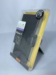 レイ・アウトiPhone X 手帳 マグネット スリープ機能付き／ブラック