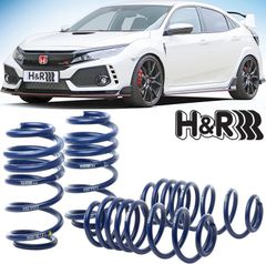【M's】 ホンダ FK8 シビック タイプR (2017y-2021y) H&R スプリング ダウンサス ダウンスプリング 1台分 パーツ 部品 足回り バネ サス 社外品 カスタム ローダウン 28714-1 (欠品時: 約4週間-6週間)のサムネイル