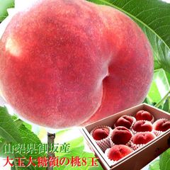 桃 もも モモ 7月初旬から発送 フルーツギフト お中元 暑中お見舞い 残暑お見舞い 夏の贈り物 夏ギフト お世話になった方へ贈り物 フルーツギフト 糖度13以上 1玉300ｇ以上の大玉 [大玉高糖度の桃8個入り]