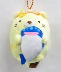 [중고] 잡화 고양이 고래 상어로 매달려 봉제인형 키체인 [스미코구라시] 오키나와 한정